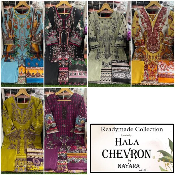 HALA CHEVRON BY NAYRA VOl 2 WHOLESALE PAKISTANI KURTI WHOLESALE