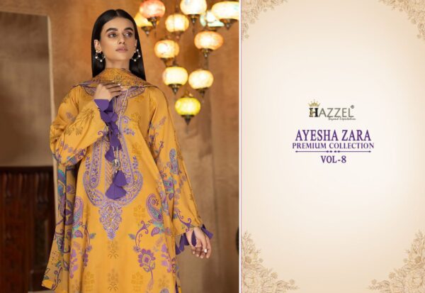 HAZZELAYESHA ZARA PREMIUM COLLECTIONS 8 PAKISTANI SUITS FOR WOMEN