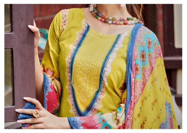 HERMITAGE CLOTHING AZA 4 PAKISTANI SALWAR SUITS CATALOGUE WITH PRICE - Image 8