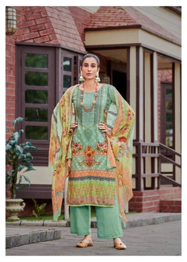 HERMITAGE CLOTHING AZA 4 PAKISTANI SALWAR SUITS CATALOGUE WITH PRICE - Image 10