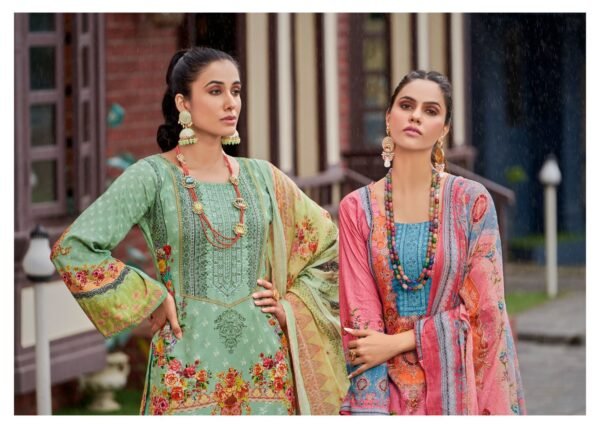 HERMITAGE CLOTHING AZA 4 PAKISTANI SALWAR SUITS CATALOGUE WITH PRICE - Image 13