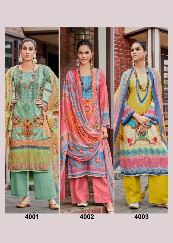 HERMITAGE CLOTHING AZA 4 PAKISTANI SALWAR SUITS CATALOGUE WITH PRICE - Image 19
