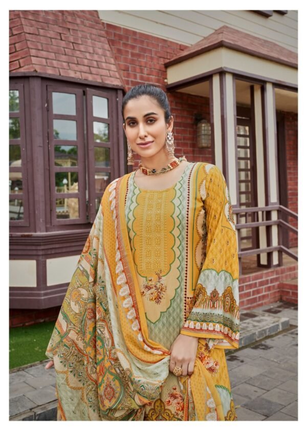 HERMITAGE CLOTHING AZA 4 PAKISTANI SALWAR SUITS CATALOGUE WITH PRICE - Image 2