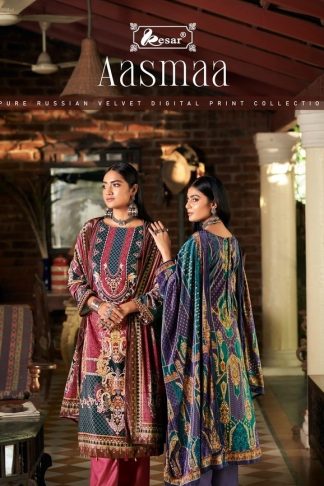 KESAR 182 ASMAA HEAVY VELVET PAKISTANI SALWAE SUITS WHOLESALE