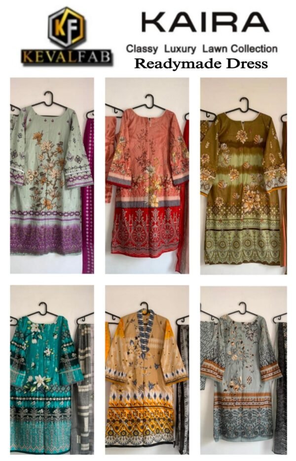KEVAL FAB KAIRA VOL 15 HEAVY LAWN COLLECTION PAKISTANI KURTI