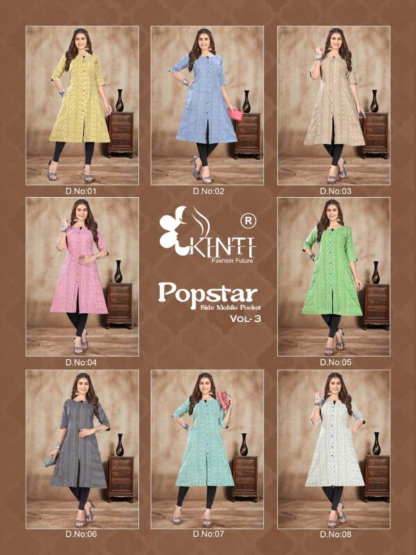 KINTI POPSTAR VOL 3 FANCY HANDLOOM KURTI AT BEST PRICE