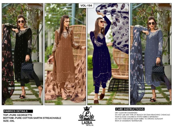 LAIBA AM VOL 194 PAKISTANI KURTI ONLINE SUPPLIER