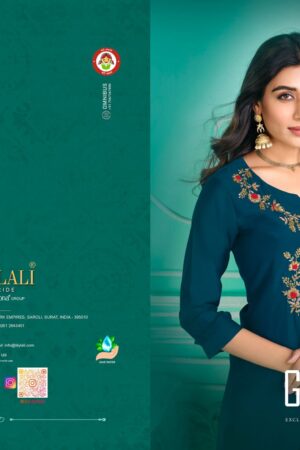 LILY & LALI GULMEENA 2 MASLIN RICH COMBINATION KURTI ONLINE