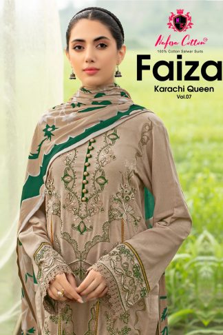 NAFISA COTTON FAIZA KARACHI QUEEN VOL 7 KARACHI PAKISTANI SUITS ONLINE