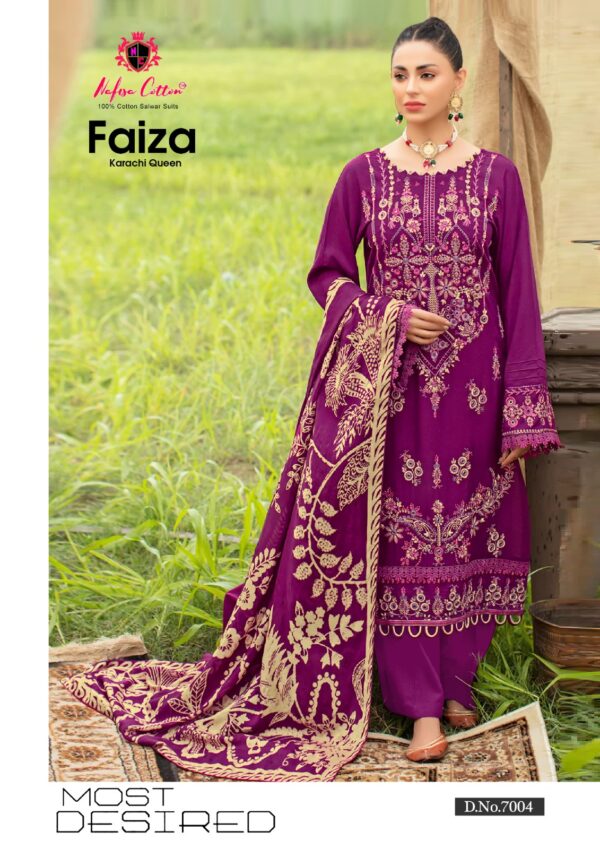 NAFISA COTTON FAIZA KARACHI QUEEN VOL 7 KARACHI PAKISTANI SUITS ONLINE