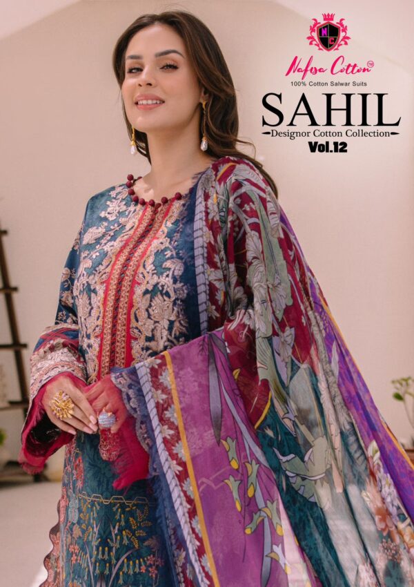 NAFISA COTTON SAHIL DESIGNOR COTTEN COLLECTION VOL 12 PAKISTANI SUITS