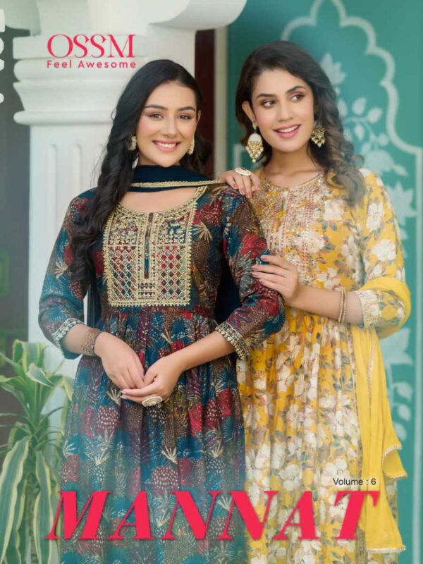 OSSM MANNAT VOL 6 READYMADE WHOLESALE KURTI IN SURAT