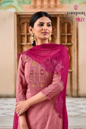 RANGOON MILEY EMBROIDERY KURTI MANUFACTURER SURAT