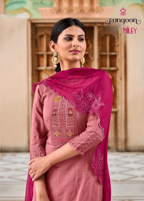 RANGOON MILEY EMBROIDERY KURTI MANUFACTURER SURAT