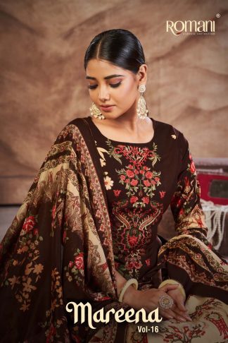 ROMANI 1081 MAREENA VOL 16 EMBROIDERY SUITS NEW CATALOGUE