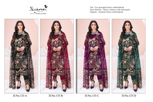 SERINE 133 SERIES PAKISTANI LAWN COTTON SUITS WHOLESALE