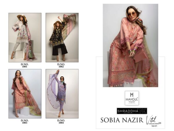 SHARADDHA DESIGNER SOBIA NAZIR VITHAL VOL 01 CATALOGUE SUITS