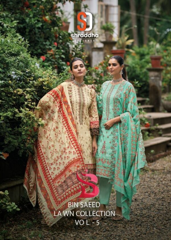 SHRADDHA DESIGNER BIN SAEED LAWN COLLECTION VOL 5 READYMADE SUITS