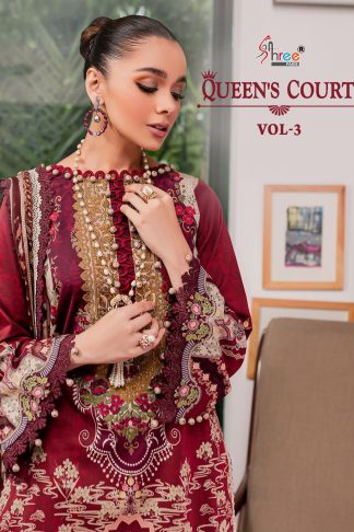 SHREE FABS 3243 TO 3248 QUEENS COURT VOL 03 COTTON SUITS CATALOGUE