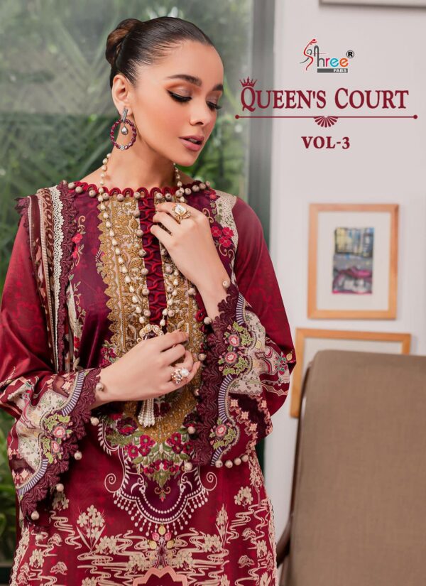 SHREE FABS 3243 TO 3248 QUEENS COURT VOL 03 COTTON SUITS CATALOGUE