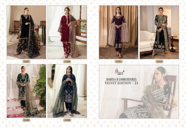 SHREE FABS MARIA B VELVET EDITION 23 PAKISTANI SUITS ONLINE