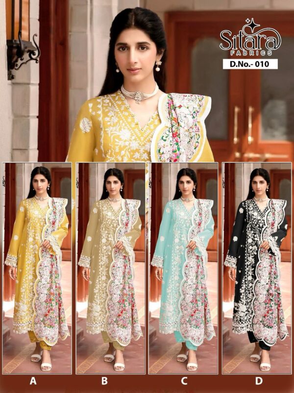 SITARA FABRICS 010 PAKISTANI SUITS ONLINE SUPPLIER