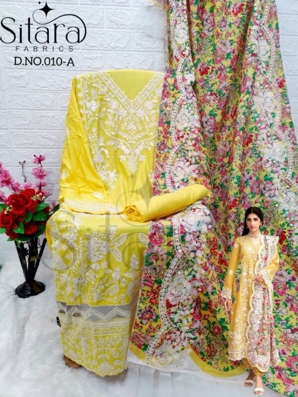 SITARA FABRICS 010 PAKISTANI SUITS ONLINE SUPPLIER