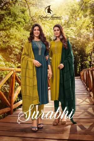 LADIES FLAVOUR SURABHI CATALOGUE SUITS DESING 2023