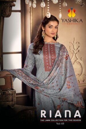 YASHIKA TRENDS RIANA VOL 5 LAWN KARACHI SUITS SUPPLIER