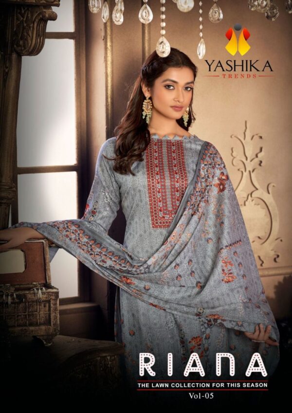 YASHIKA TRENDS RIANA VOL 5 LAWN KARACHI SUITS SUPPLIER