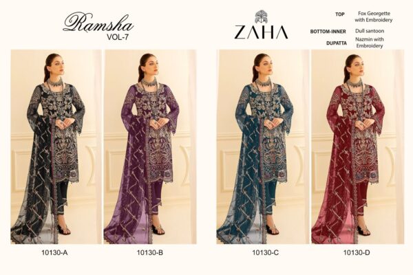 ZAHA 10130 RAMSHA VOL 7 PAKISTANI SUITS WHOLESALE ONLINE