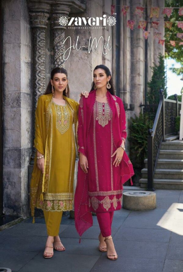 ZAVERI 1214 TO 1216 JIL MIL PARTY WEAR SALWAR SUITS CATALOAGUE