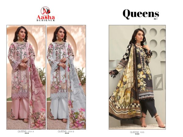 AASHA DESIGNER 1004 QUEEN'S 1 PAKISTANI SUITS ONLINE INDIA