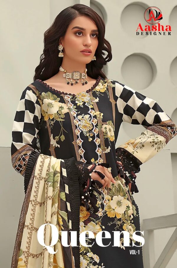 AASHA DESIGNER 1004 QUEEN'S 1 PAKISTANI SUITS ONLINE INDIA