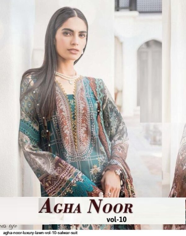 AGHA NOOR VOL 10 LAWN COLLECTION SALWAR SUITS WHOLESALE