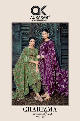 AL KARAM CHARIZMA SIGNATURE PRINT VOL 02 PAKISTANI SUIT CATALOGUE