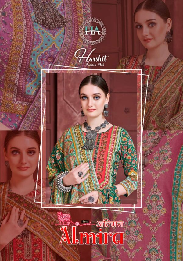 ALOK SUITS ALMIRA HARSHIT FASHION PASHMINA SALWAR SUITS CATALOGUE