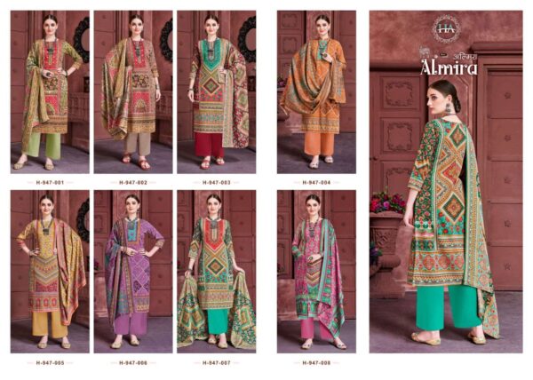 ALOK SUITS ALMIRA HARSHIT FASHION PASHMINA SALWAR SUITS CATALOGUE