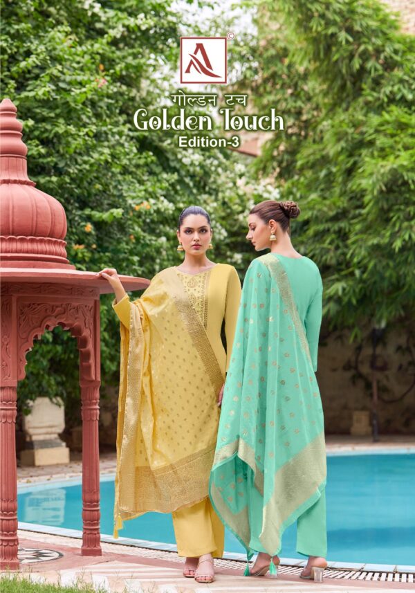 ALOK SUITS GOLDEN TOUCH EDITION 3 WHOLESALE CATALOGUE SUITS