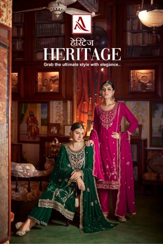 ALOK SUITS HERITAGE PREMIUM VELVET SALWAR SUITS ONLINE WHJOLESALE