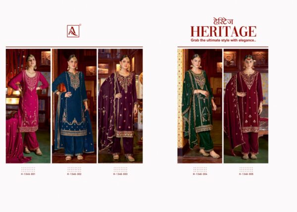 ALOK SUITS HERITAGE PREMIUM VELVET SALWAR SUITS ONLINE WHJOLESALE