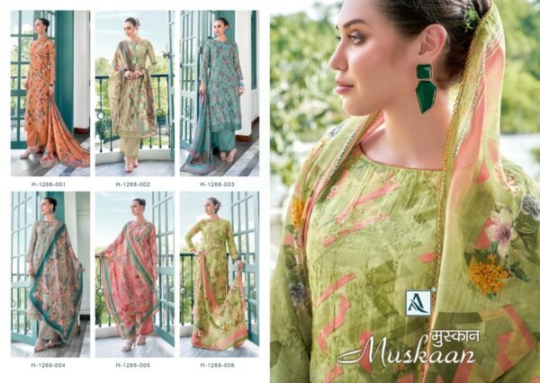 ALOK SUITS MUSKAAN PURE MASLIN SALWAR SUIT CATALOGUE