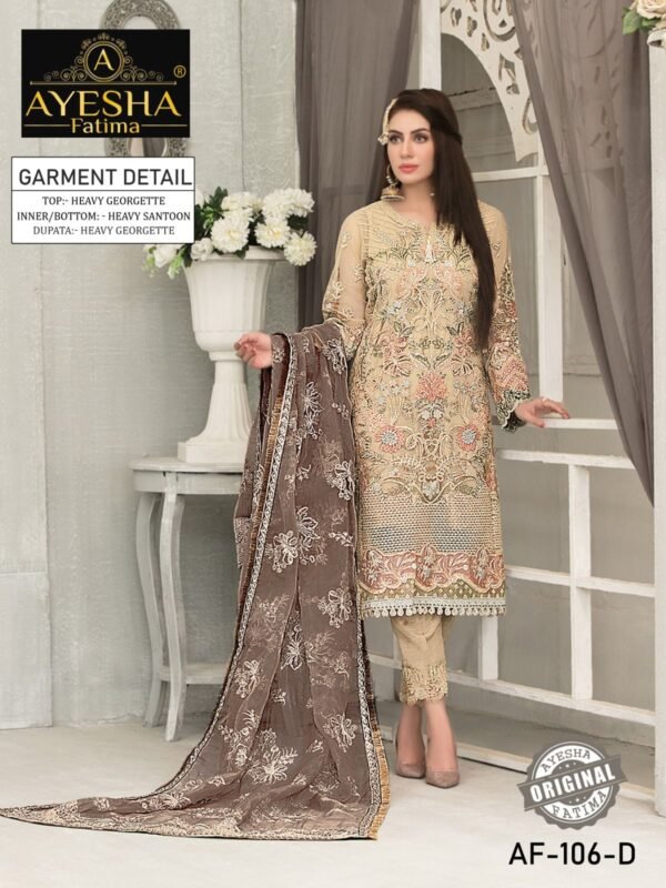 AYESHA FATIMA AF 106 CATALOGUE PAKISTANI SUITS DESING