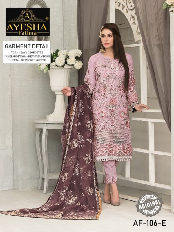 AYESHA FATIMA AF 106 CATALOGUE PAKISTANI SUITS DESING - Image 2