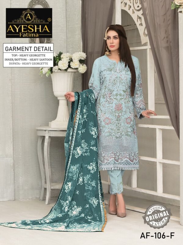 AYESHA FATIMA AF 106 CATALOGUE PAKISTANI SUITS DESING - Image 3