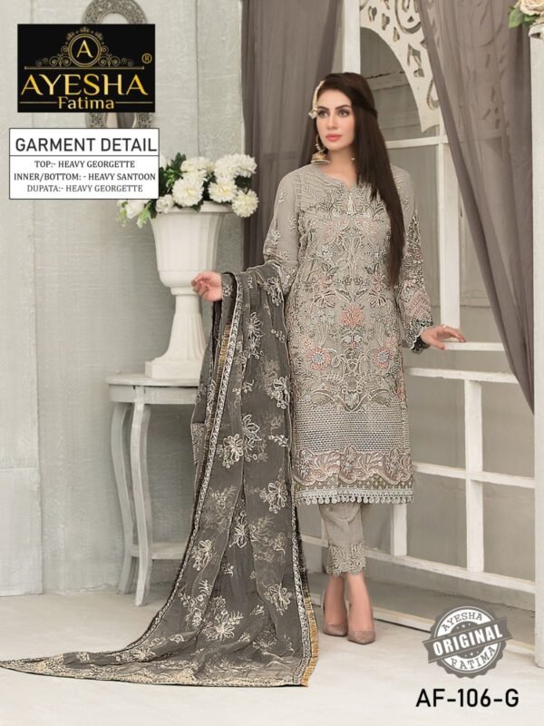 AYESHA FATIMA AF 106 CATALOGUE PAKISTANI SUITS DESING - Image 4