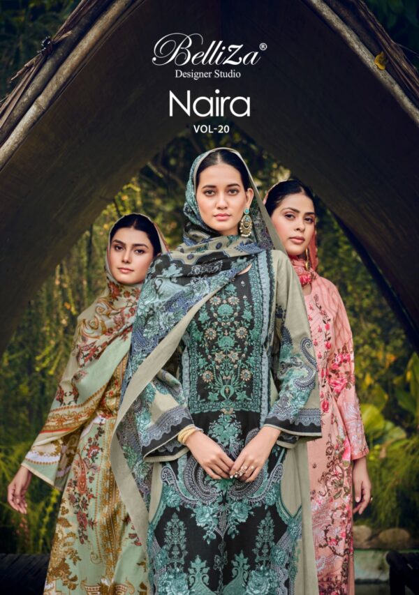 BELLIZA NAIRA VOL 20 SELF HEAVY EMBROIDERY WORK SALWAR SUITS CATALOGUE