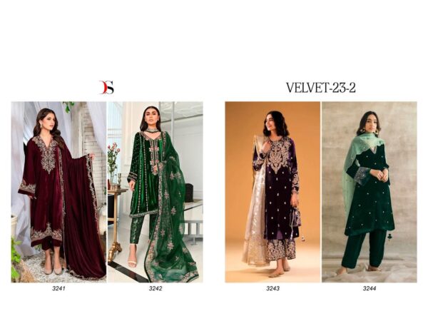 DEEPSY 3241 TO 3244 VELVET 23-2 PAKISTANI SUITS CATALOGUE