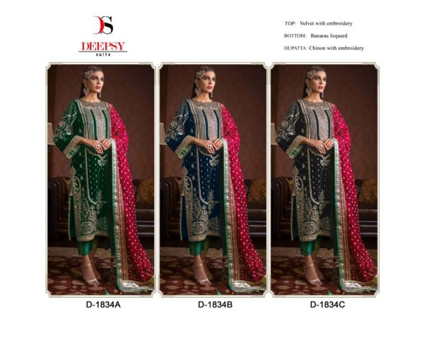 DEEPSY D 1834 ABC ANAYA VELVET 2 PAKISTANI SUITS AT BEST PRICE