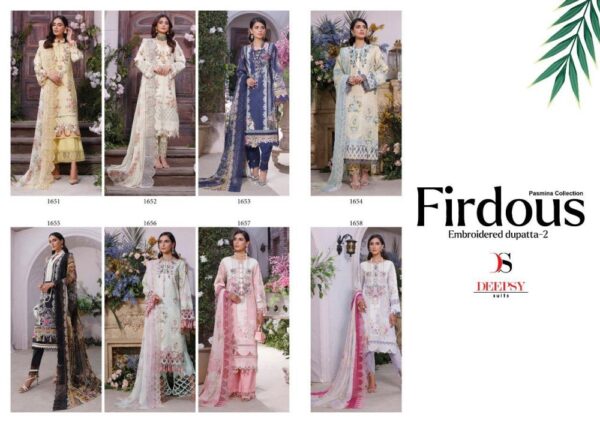 BDEEPSY FIRODUS PREMIUM PASMINA 22-2 PAKISTANI SUITS ONLINE WHOLESALE